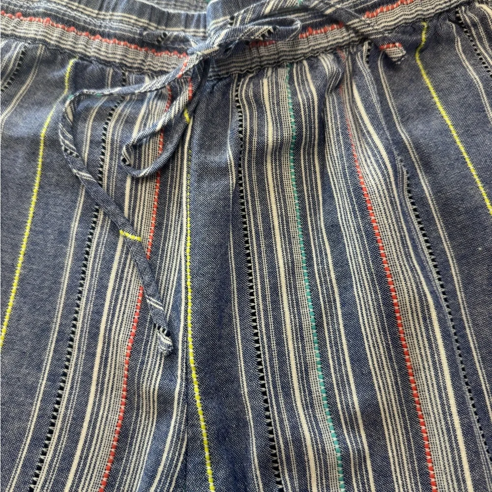 Charter Club Navy Striped Men’s Sweatpants with Multicolor Pinstripes - Picture 5 of 6